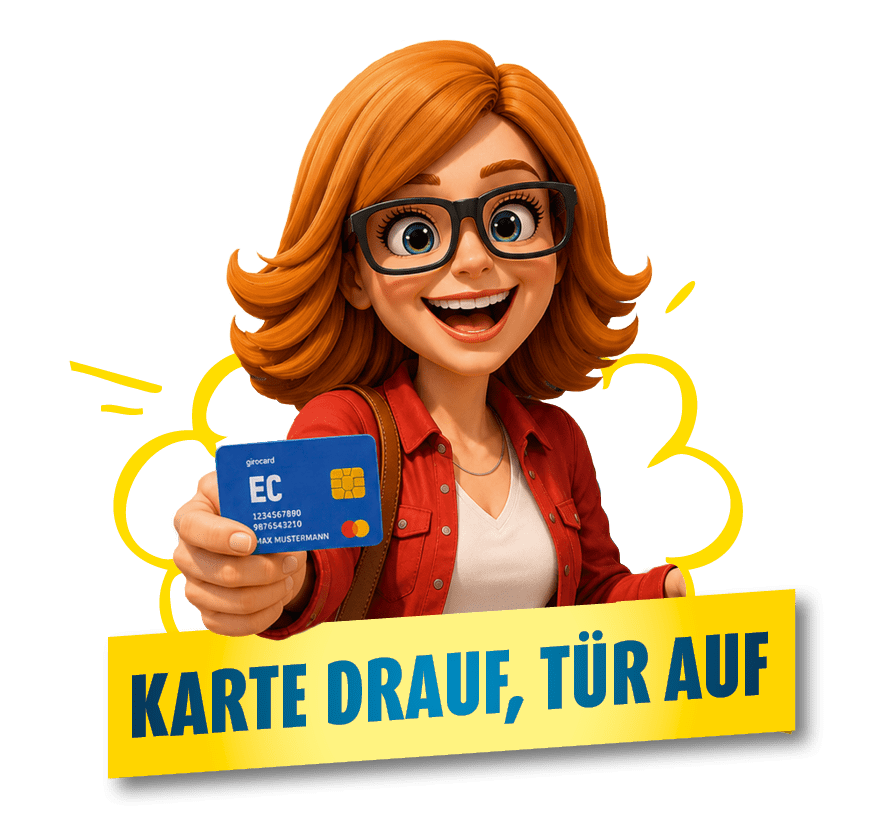 Karte drauf, Tür auf
