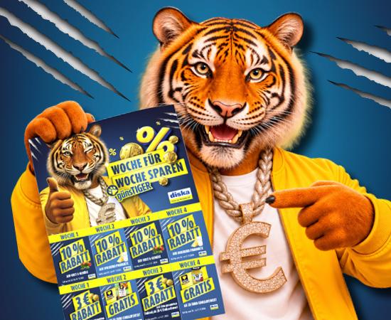 Der g&uuml;nsTIGER Couponbogen bei diska